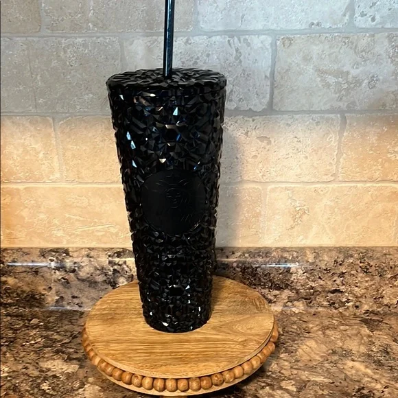 Deep Blue/Green Studded Starbucks Tumbler with Straw - Picture 1 of 7